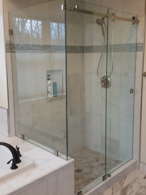Frameless Sliding Shower Doors in Fairfax, Virginia